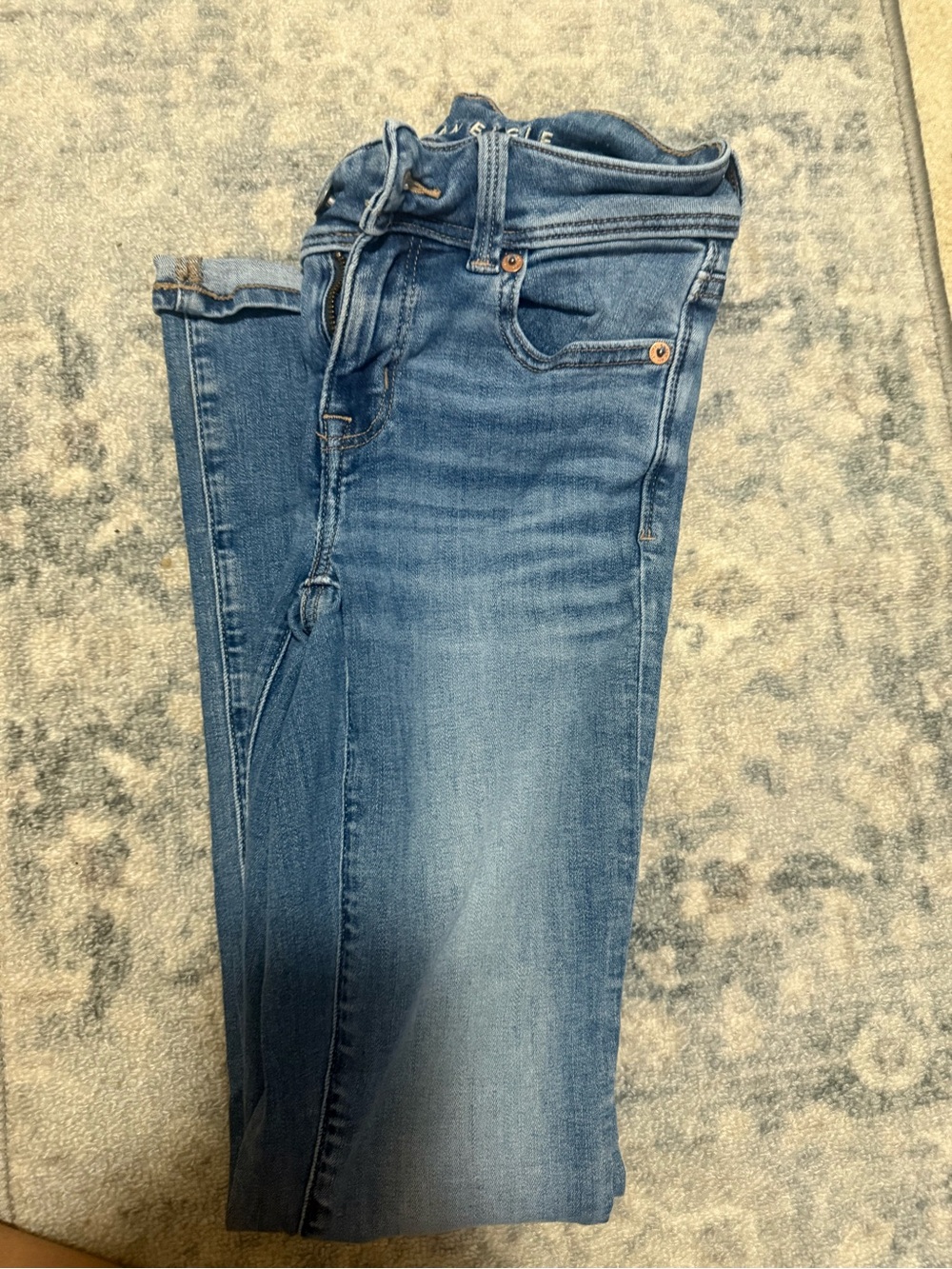 American Eagle Outfitters Women's Light Blue Flare Jeans